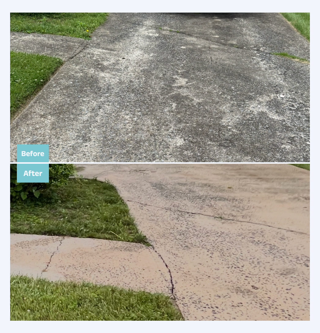 Elite Soft Wash before and after siding wash